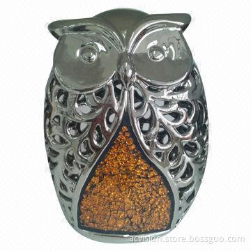 Ceramic Craft, Animal-shaped Home Decoration in Owl Shape, OEM Orders Welcomed